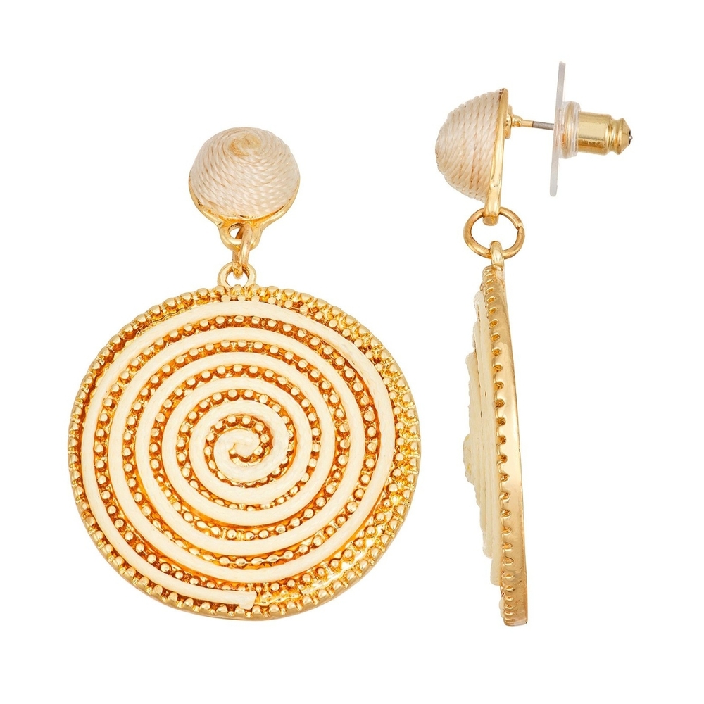 Sonoma Gold Spiral Earrings with Textured Design